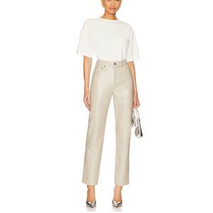 Agolde 90s Pinch Waist leather trousers Sz 25 NWOT